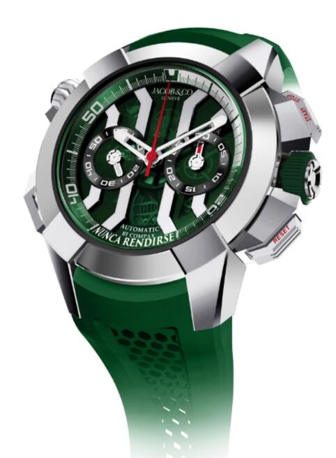 Review Jacob & Co Epic X Chrono Titanium Green EC323.20.AC.AC.ABRUA Replica watch - Click Image to Close